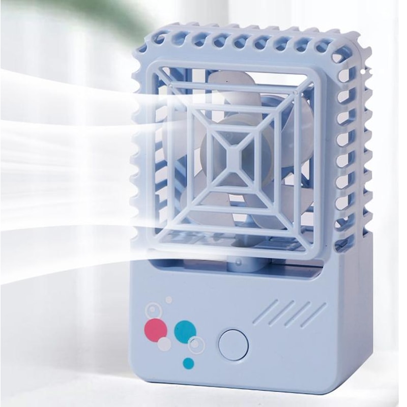 Portable USB Desk Fan Quiet Handheld Mini Fan For Dorm Office Travel Cooling 4