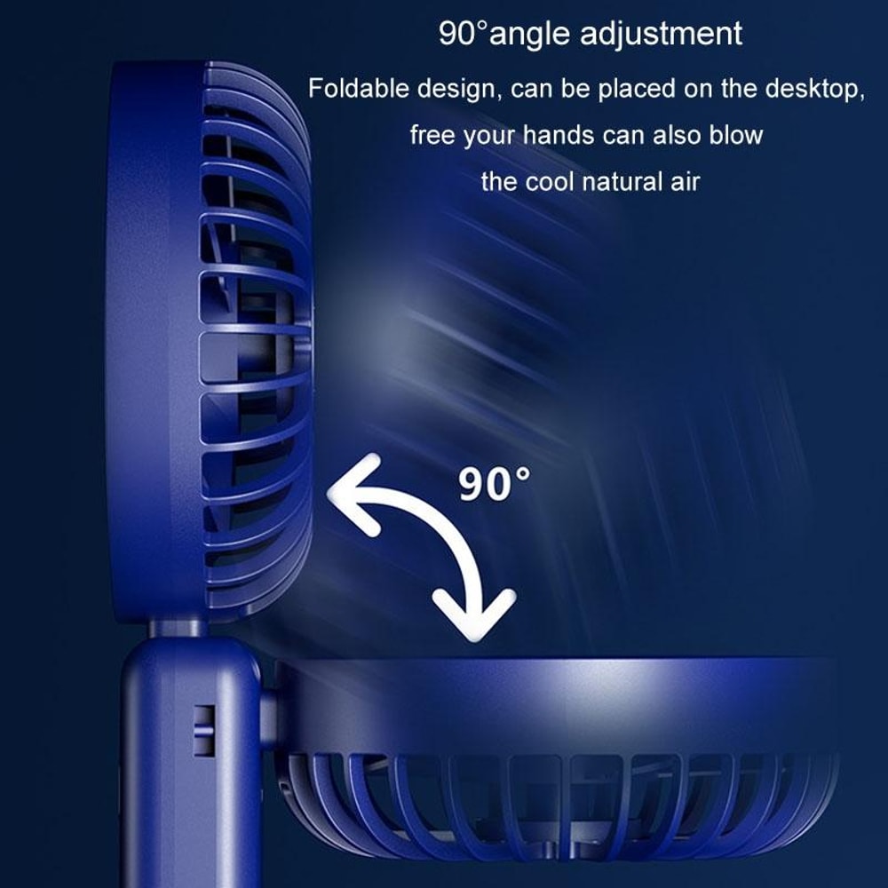 Portable Neck Fan With Digital Display USB Rechargeable Foldable Mini Handheld Fan 7