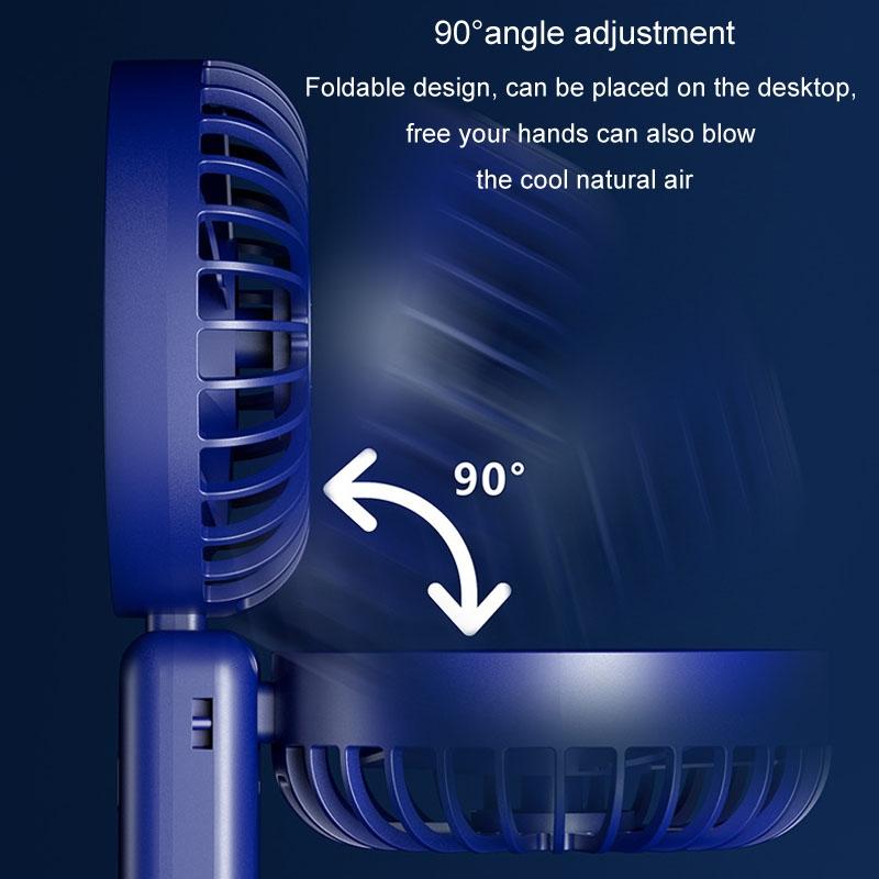 Portable Neck Fan With Digital Display USB Rechargeable Foldable Mini Handheld Fan 7