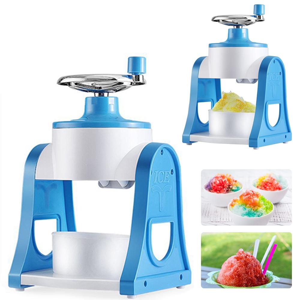 Manual Ice Crusher Shaved Ice Maker With Hand Crank Portable Smoothie Snow Cone Machine 5