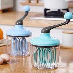 blue manual egg beater cream whipper hand whisk mixer for baking