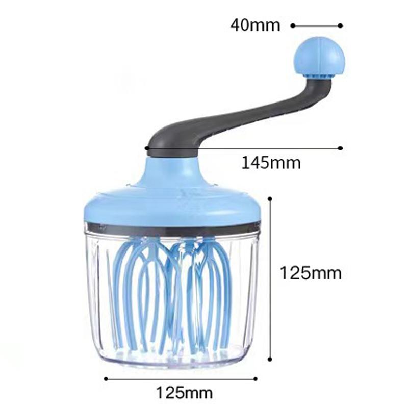 Blue Manual Egg Beater Cream Whipper Hand Whisk Mixer For Baking 8
