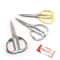 Heavy Duty Stainless Steel Scissors Multifunctional Diamond Blade Kitchen Household Cutter 5