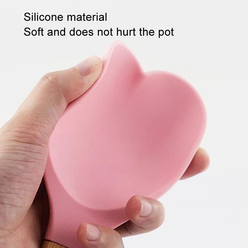 Heart Shaped Silicone Spatula Spoon Heat Resistant Nonstick Baking Tool 5