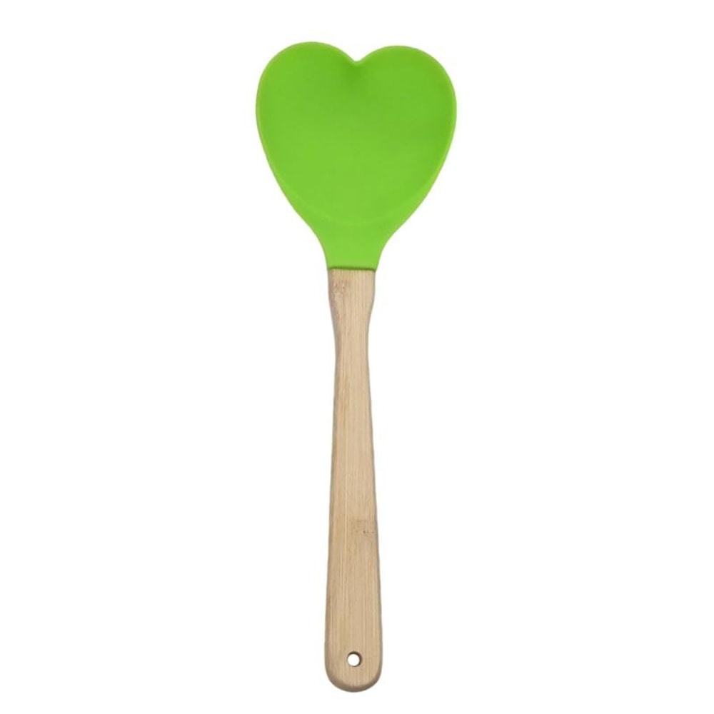 Heart Shaped Silicone Spatula Spoon Heat Resistant Nonstick Baking Tool 7