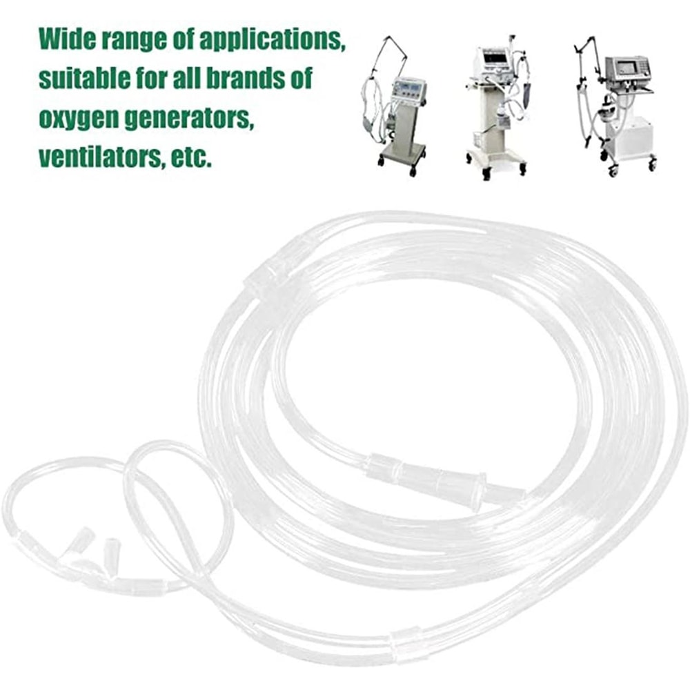 Universal Nasal Oxygen Tubing For Home Therapy Oxygen Concentrators Soft DoubleHole Cannula 3