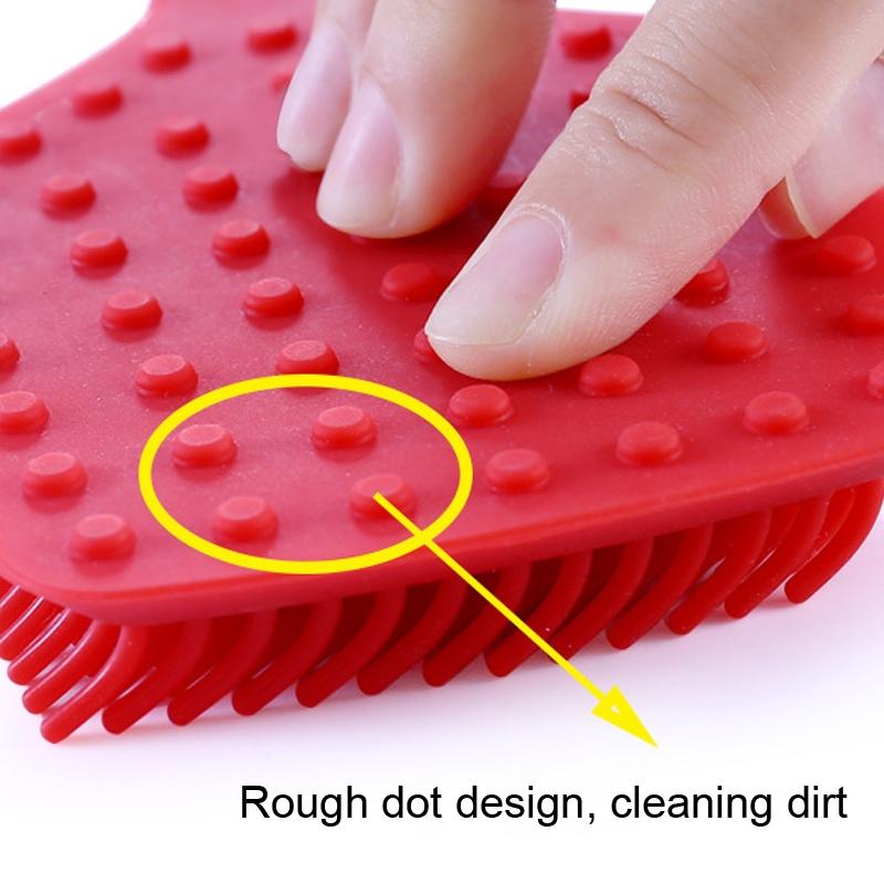 Ergonomic Silicone Dish Scrubber Pot Brush For NonScratch Kitchen Cleaning 3