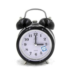 silent night metal alarm clock with night light for kids adults bedroom desk