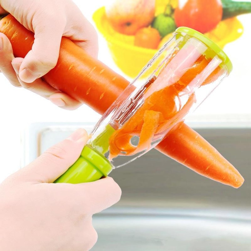Multifunctional Fruit Vegetable Peeler With Storage Box Safe Kitchen Peeler Grater Tool 3