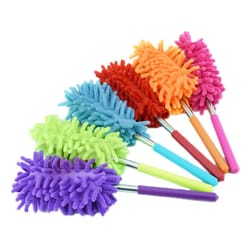 telescopic stainless steel chenille duster extendable microfiber dust cleaner