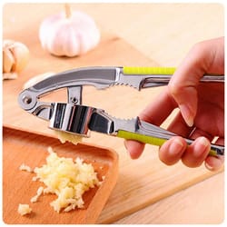 stainless steel garlic press and ginger crusher multi function kitchen tool