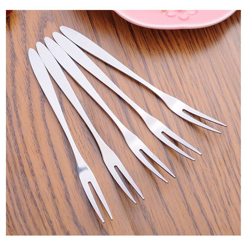 Stainless Steel Fruit Fork Set Reusable Mini Dessert Picks For Snacks Appetizers 3