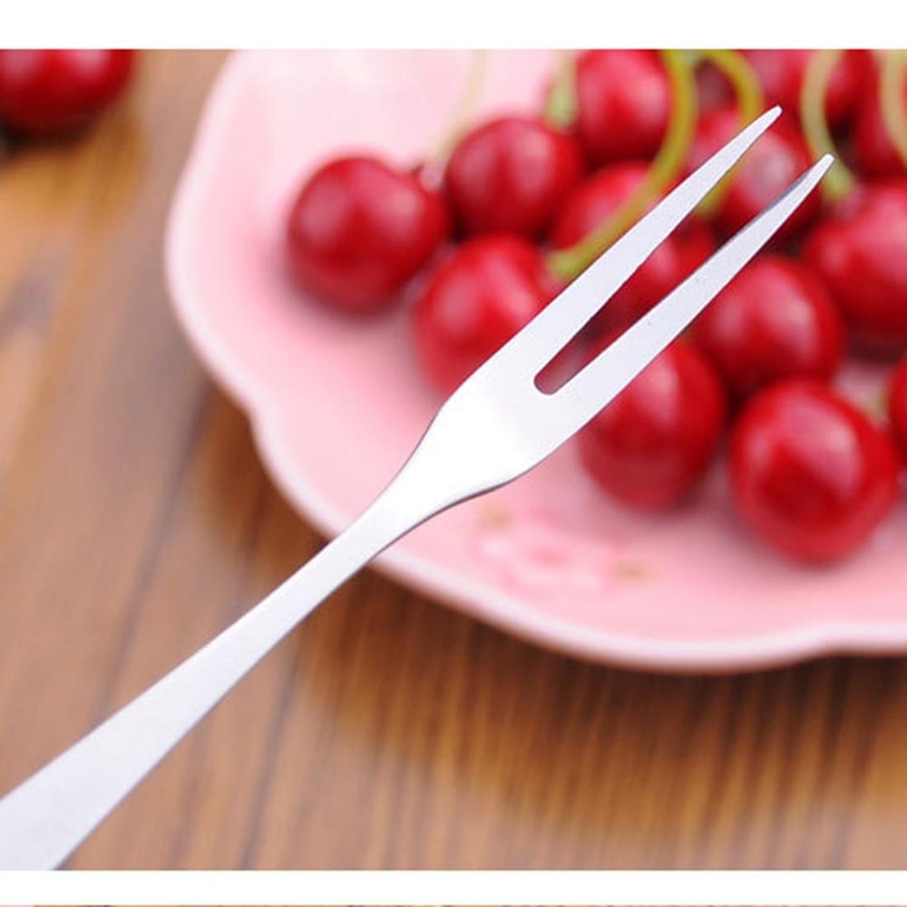 Stainless Steel Fruit Fork Set Reusable Mini Dessert Picks For Snacks Appetizers 5