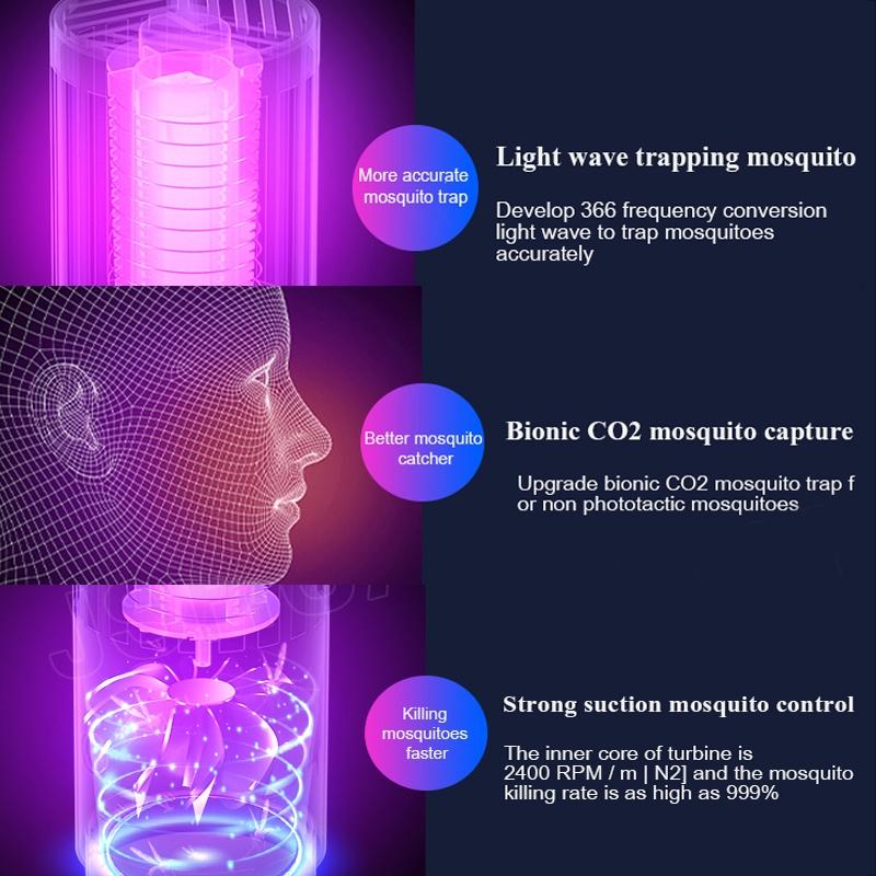 Outdoor Electric Mosquito Killer Lamp With CO2 Trap Silent UV Bug Zapper 1