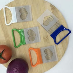 stainless steel onion holder cutter fork for safe slicing and meat tenderizing