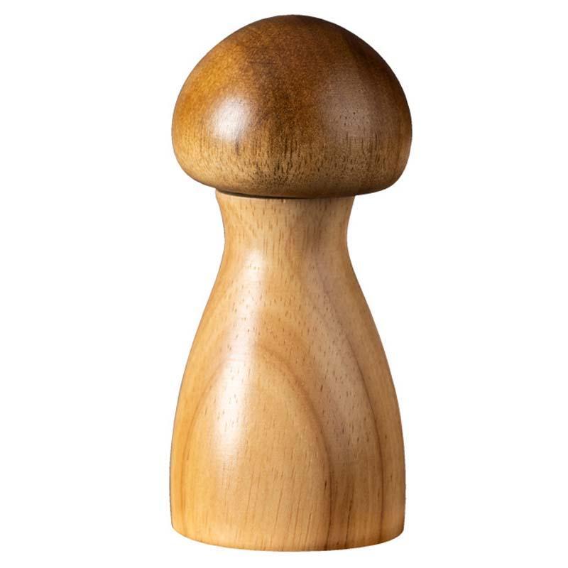 Wooden Mushroom Pepper Grinder Adjustable Ceramic Spice Mill Kitchen Tool 2