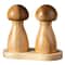 Wooden Mushroom Pepper Grinder Adjustable Ceramic Spice Mill Kitchen Tool 3