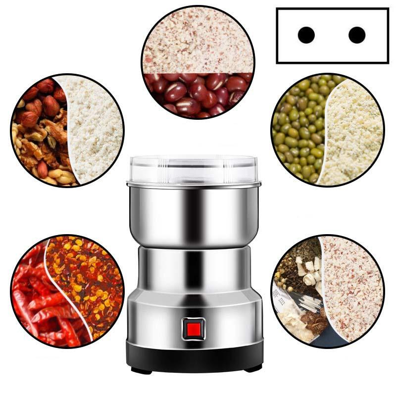 Compact Electric Stainless Steel Grinder for Herbs, Spices & Grains, 200W Household Powder Grinder Machine