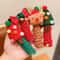 Christmas Hair Bows Spiral Hair Ties For Kids No Crease Holiday Accessories 3