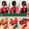 Christmas Hair Bows Spiral Hair Ties For Kids No Crease Holiday Accessories 5