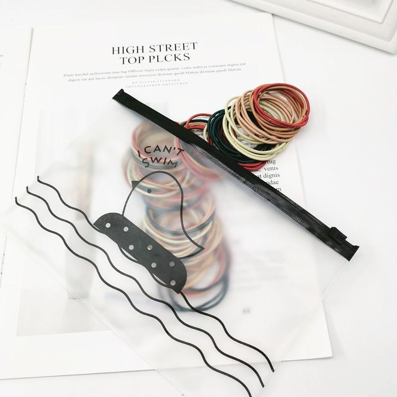 Soft Stretch Nylon Hair Ties Set Elastic Ponytail Holders For Women Girls 7