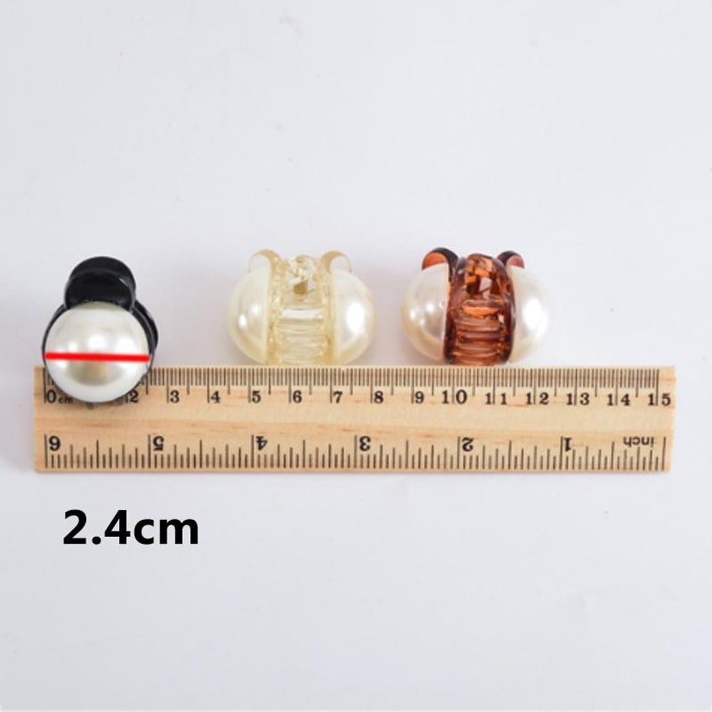 Pearl Mini Hair Claw Clips For Girls Women Elegant Small Hair Accessories Set 6