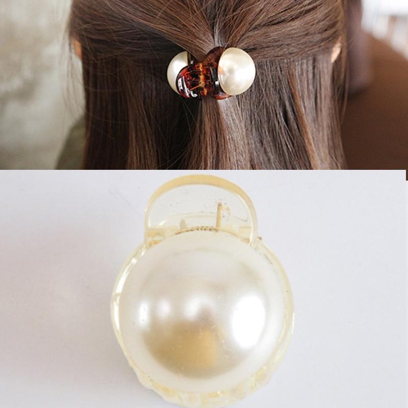 Pearl Mini Hair Claw Clips For Girls Women Elegant Small Hair Accessories Set 5