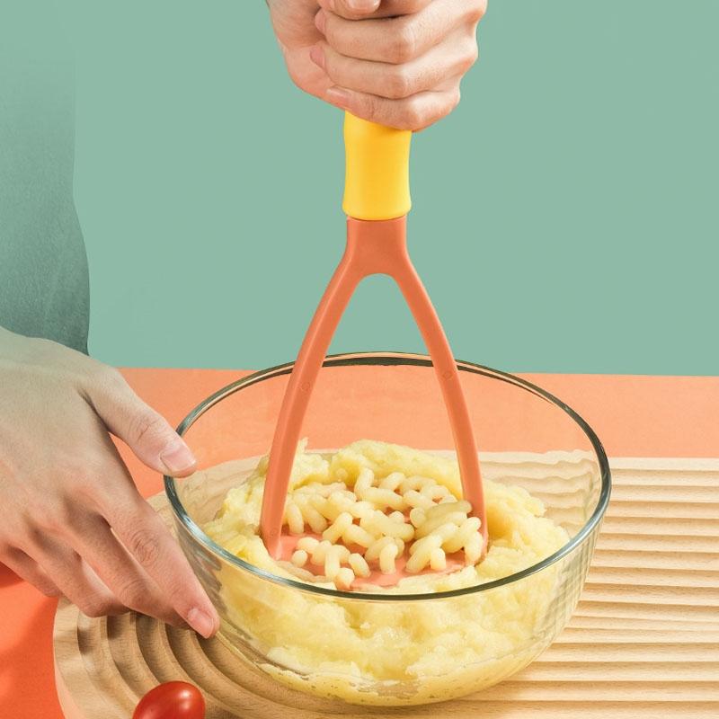 Ergonomic Potato Masher Baby Food Press Stainless Mesh Kitchen Masher Tool 7