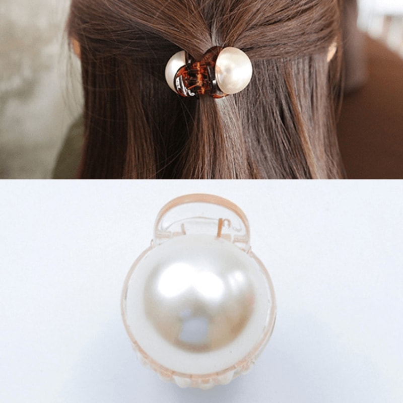 Pearl Mini Hair Claw Clips For Girls Women Elegant Small Hair Accessories Set 8