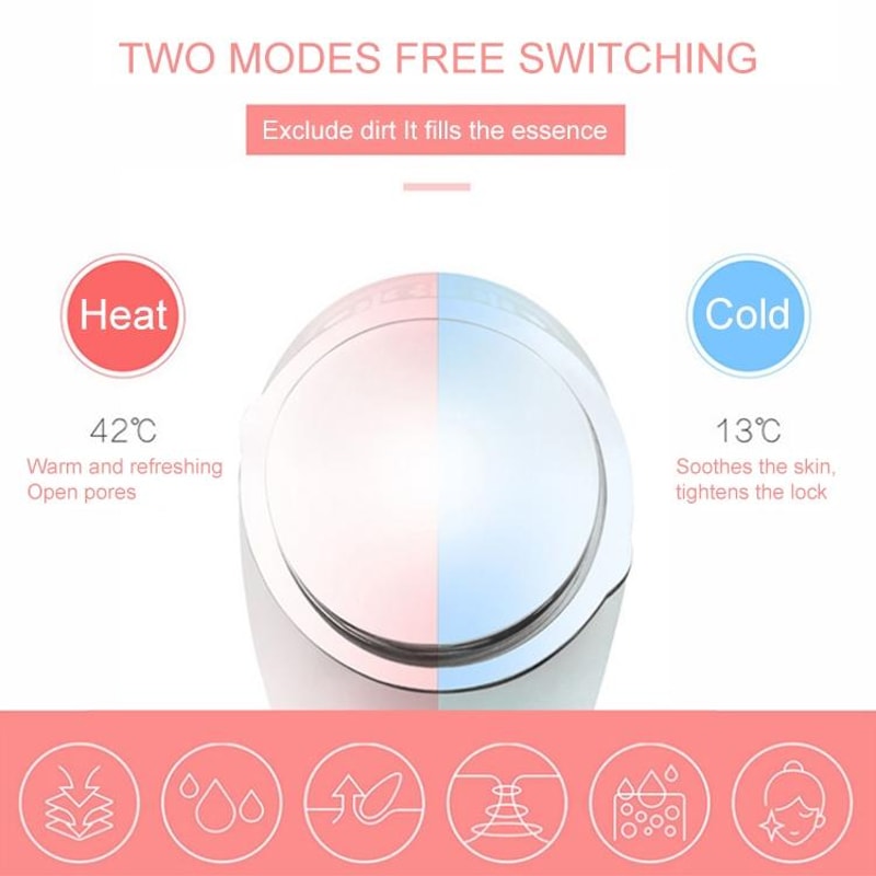 MultiFunction Facial Ion Importer Deep Cleansing Skincare Device USB Rechargeable Beauty Tool 7