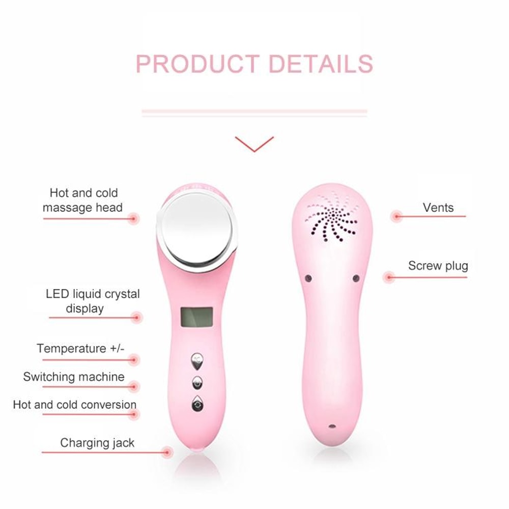 MultiFunction Facial Ion Importer Deep Cleansing Skincare Device USB Rechargeable Beauty Tool 1