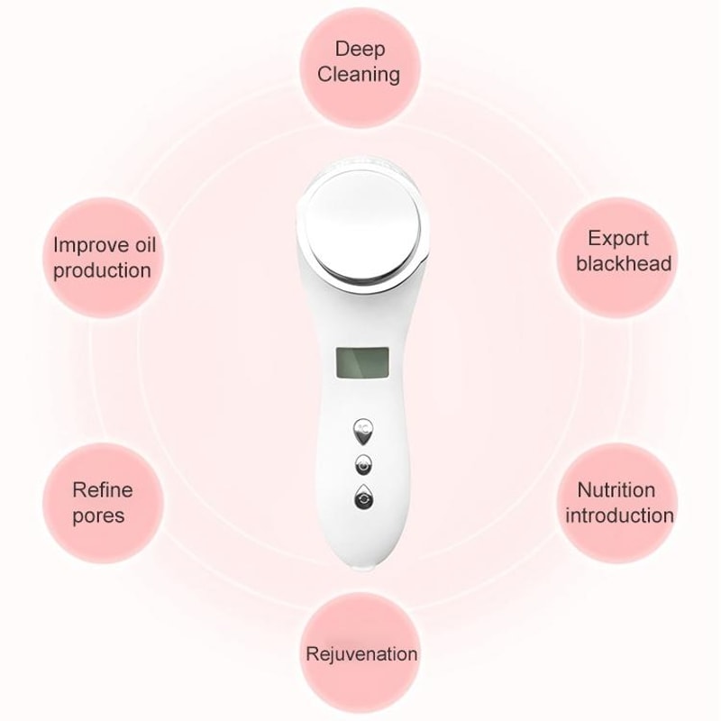 MultiFunction Facial Ion Importer Deep Cleansing Skincare Device USB Rechargeable Beauty Tool 5