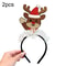 Festive Christmas Headband Set Santa Snowman Reindeer Holiday Hair Accessories 0