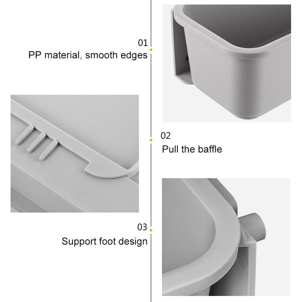 Wall Mounted Spice Rack PullOut Drawer NoDrill Kitchen Cabinet Organizer 1