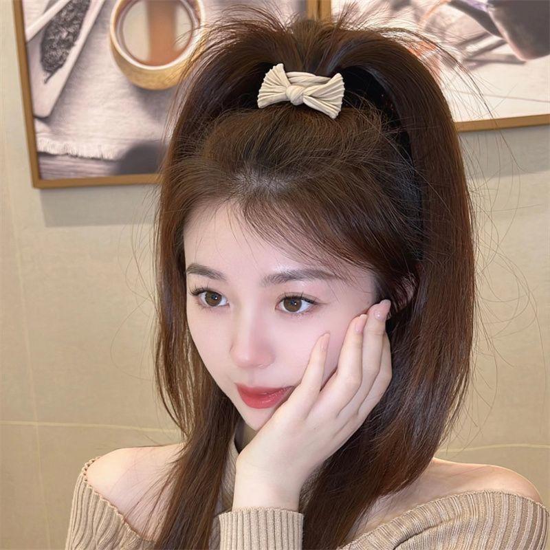 No Crease Bow Hair Bands For Women Soft Elastic No Damage Hair Ties Set 1