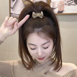 no crease bow hair bands for women soft elastic no damage hair ties set