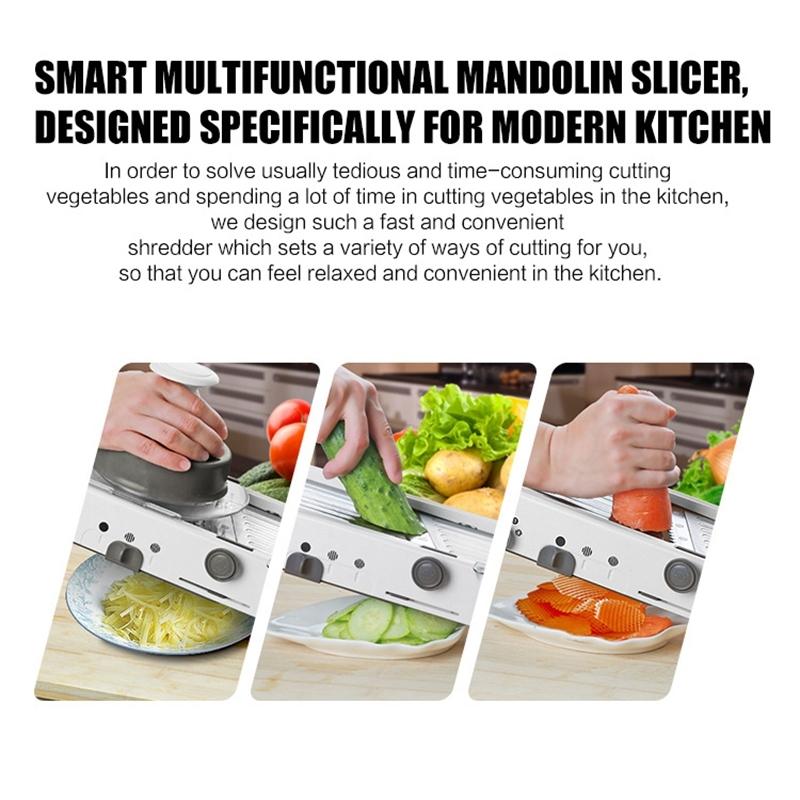 Stainless Steel Manual Vegetable Cutter Grater For Quick Kitchen Prep 15