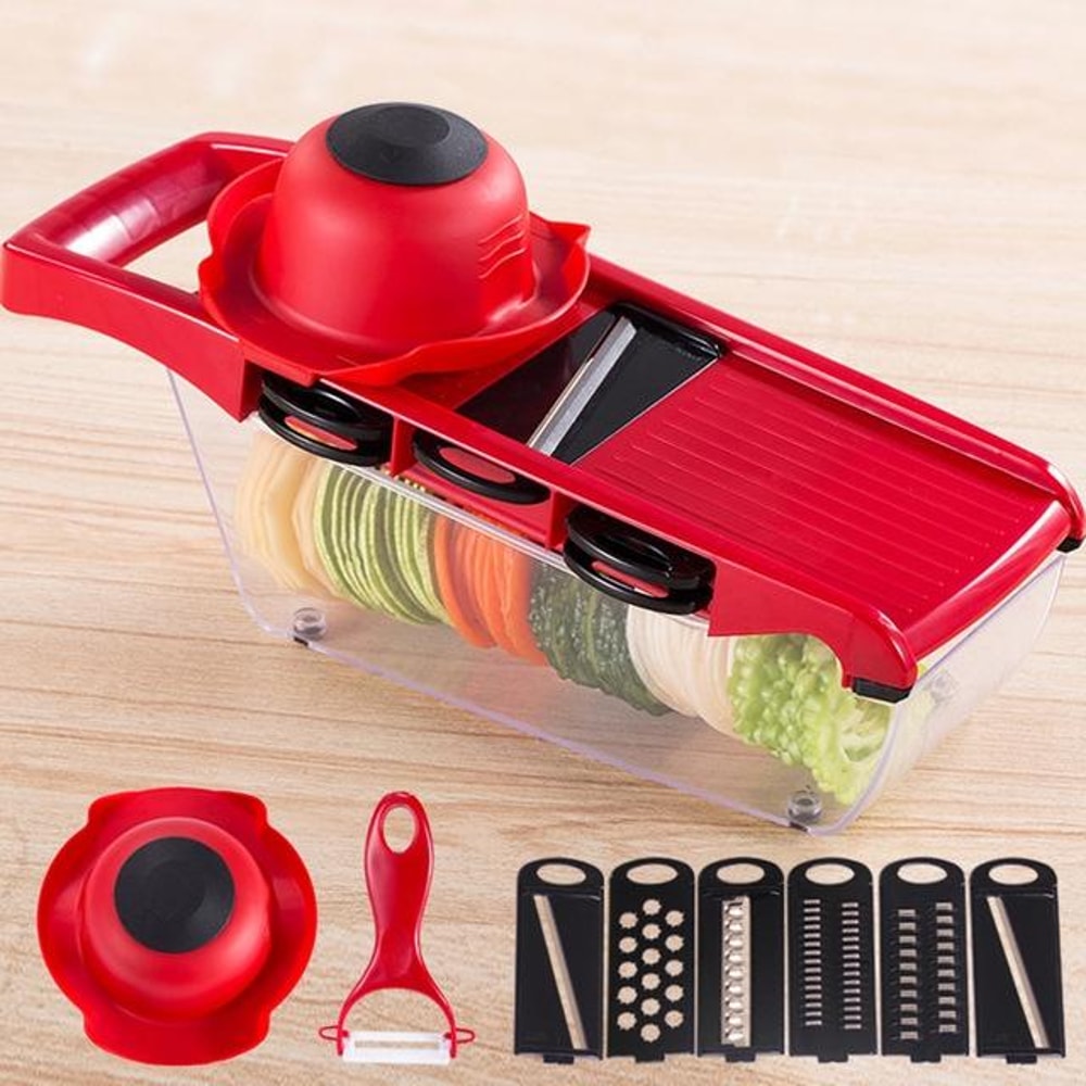 Stainless Steel Manual Vegetable Cutter & Grater for Quick Kitchen Prep