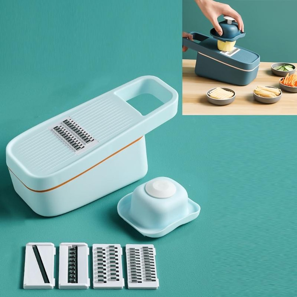 Stainless Steel Manual Vegetable Cutter & Grater for Quick Kitchen Prep