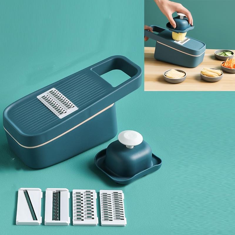 Stainless Steel Manual Vegetable Cutter & Grater for Quick Kitchen Prep