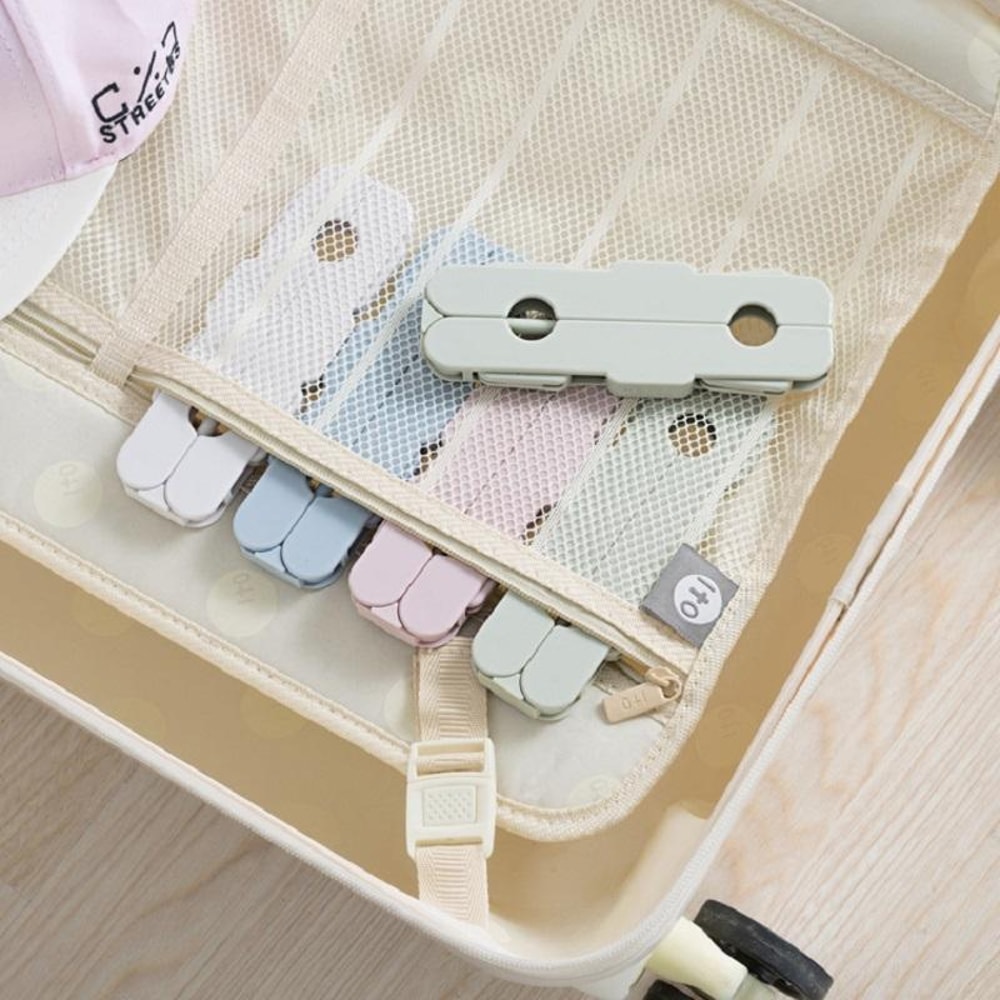 Portable Foldable Travel Clothes Hanger AntiSlip Windproof Laundry Rack 2