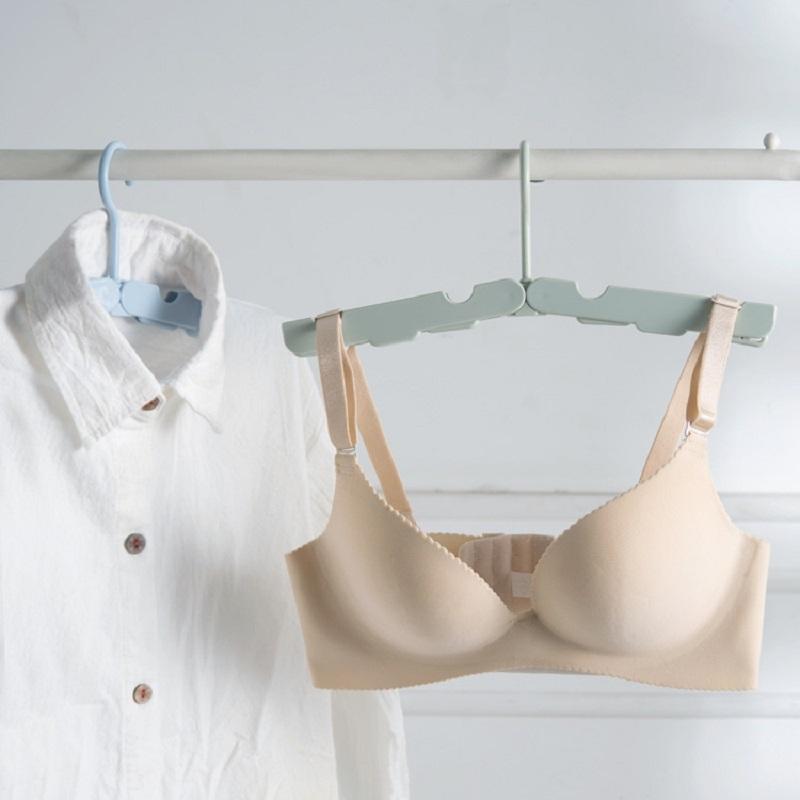 Portable Foldable Travel Clothes Hanger AntiSlip Windproof Laundry Rack 4