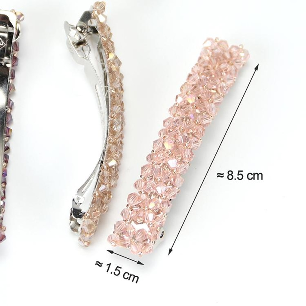 Crystal Rhinestone Hair Clip For Girls Elegant Elastic Hair Accessory 6