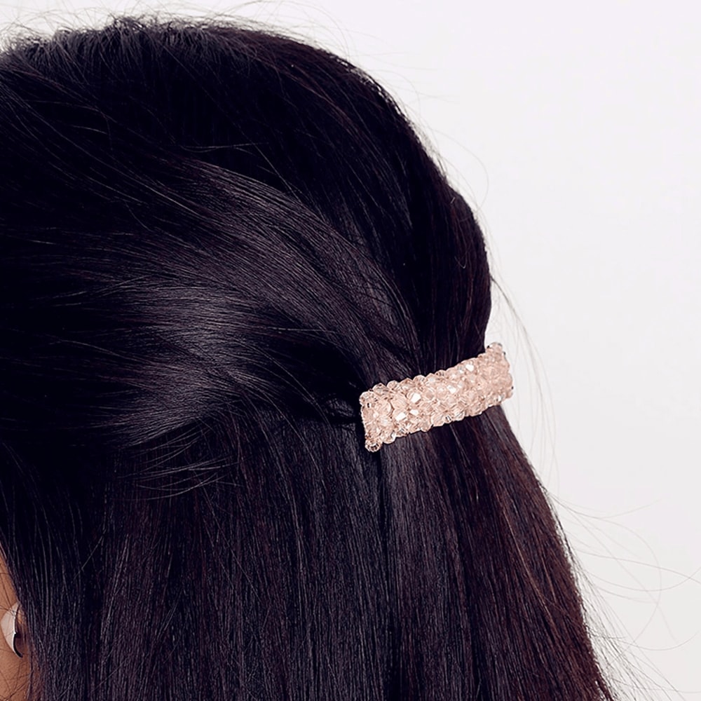 Crystal Rhinestone Hair Clip For Girls Elegant Elastic Hair Accessory 8