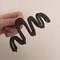 B646 Wavy Frosted Metal Clip Hair Accessories Manual Hair ClampBlack 1