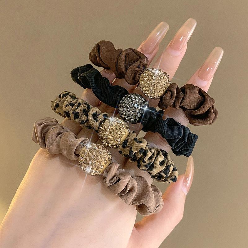 Rhinestone Elastic Hair Ties Set Stylish Hair Accessories For Women Girls 8