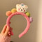 Cute Cartoon Bear Headband Soft Plush Hairband For Girls Elastic Hair Accessory 2