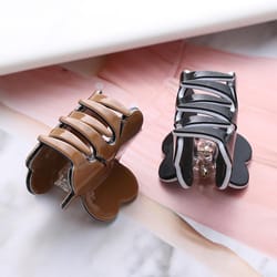 elegant mini hair claw clip for women colorful acrylic bun hair accessory