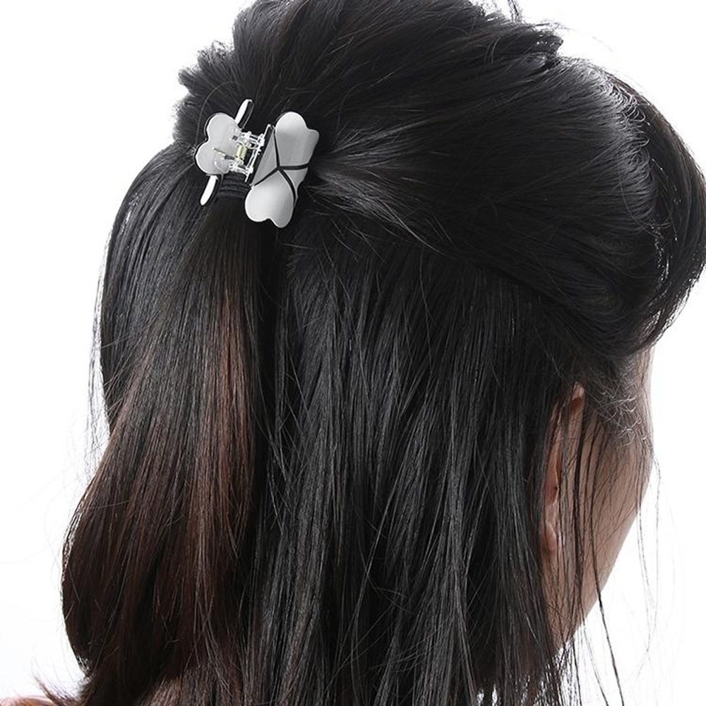 Elegant Mini Hair Claw Clip For Women Colorful Acrylic Bun Hair Accessory 6