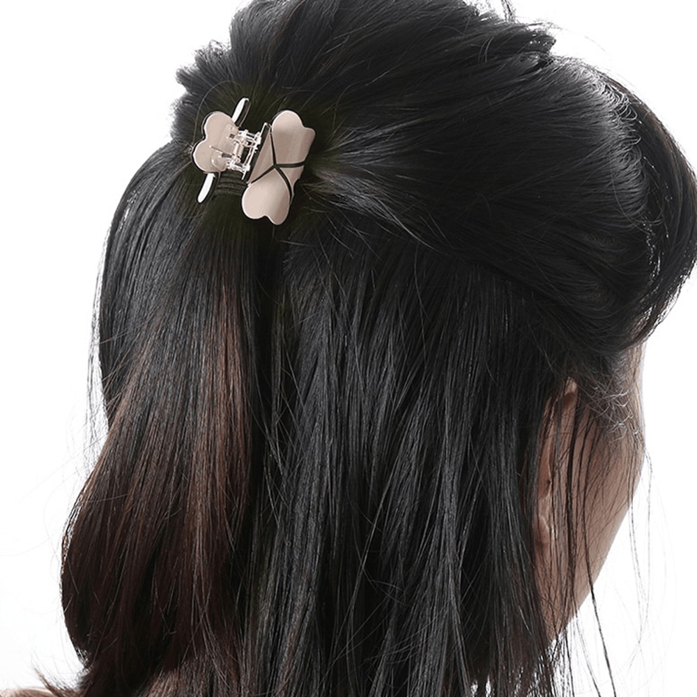 Elegant Mini Hair Claw Clip For Women Colorful Acrylic Bun Hair Accessory 9